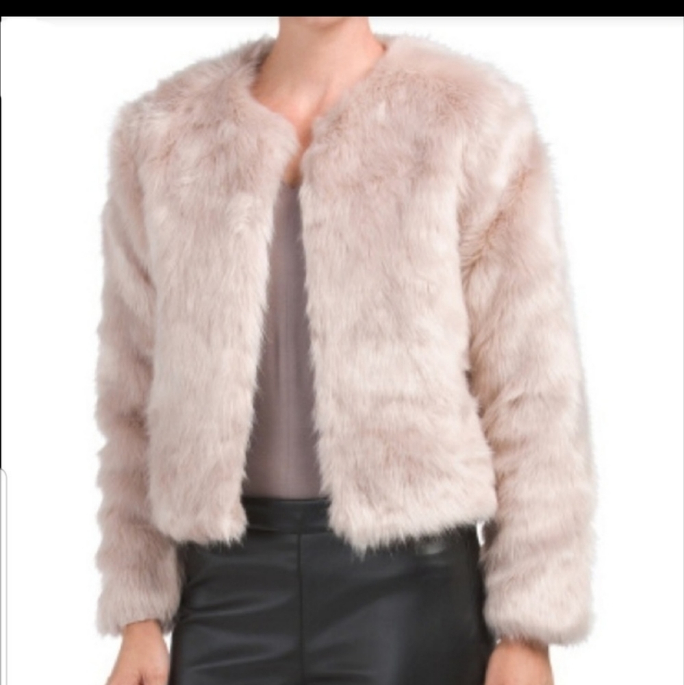 NWOT Pink Lush Faux Fur Jacket